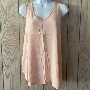 Loft, Mixed Media Tank, Pastel Pink, Women’s M